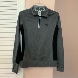 grey PINK quarter zip jacket
